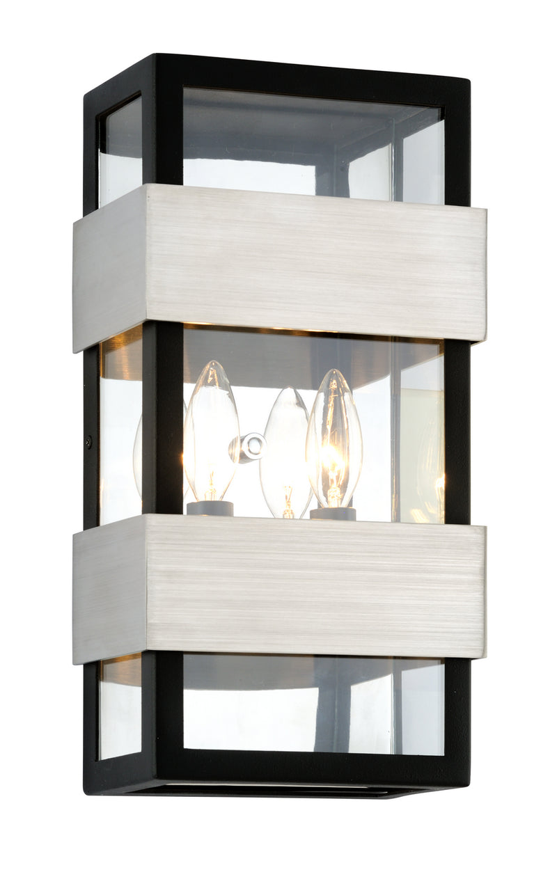 Troy Lighting - B6522 - Two Light Wall Sconce - Dana Point - Black With Brushed Stainless