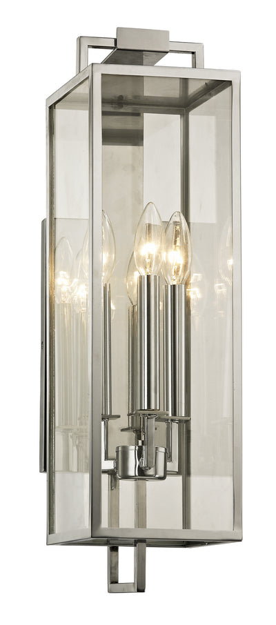 Troy Lighting - B6532 - Three Light Wall Lantern - Beckham - Polished Stainless