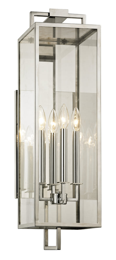 Troy Lighting - B6533 - Four Light Wall Lantern - Beckham - Polished Stainless
