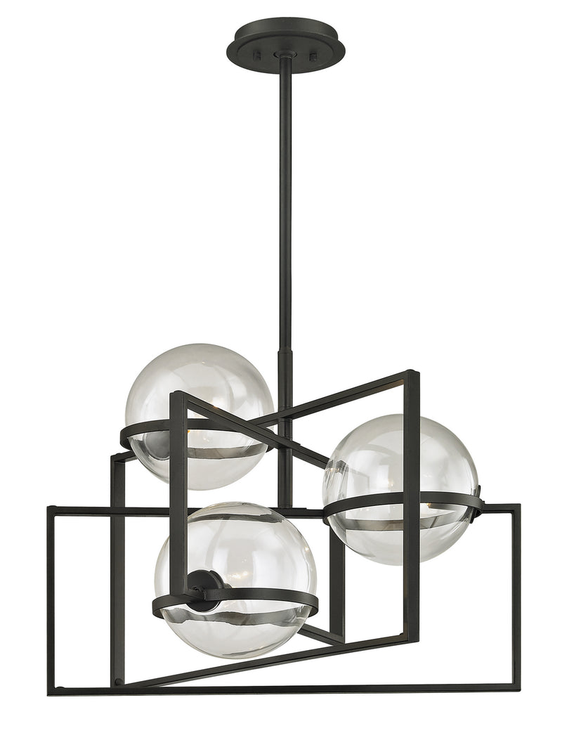 Troy Lighting - F6223 - Three Light Pendant - Elliot - Textured Black