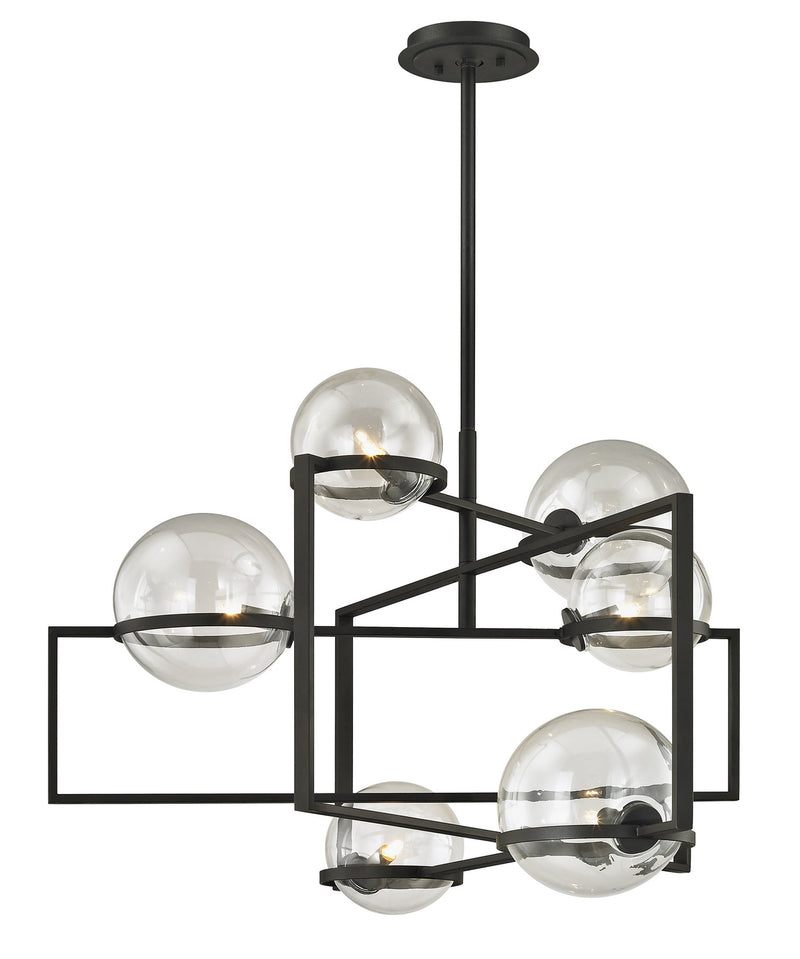 Troy Lighting - F6226 - Six Light Pendant - Elliot - Textured Black