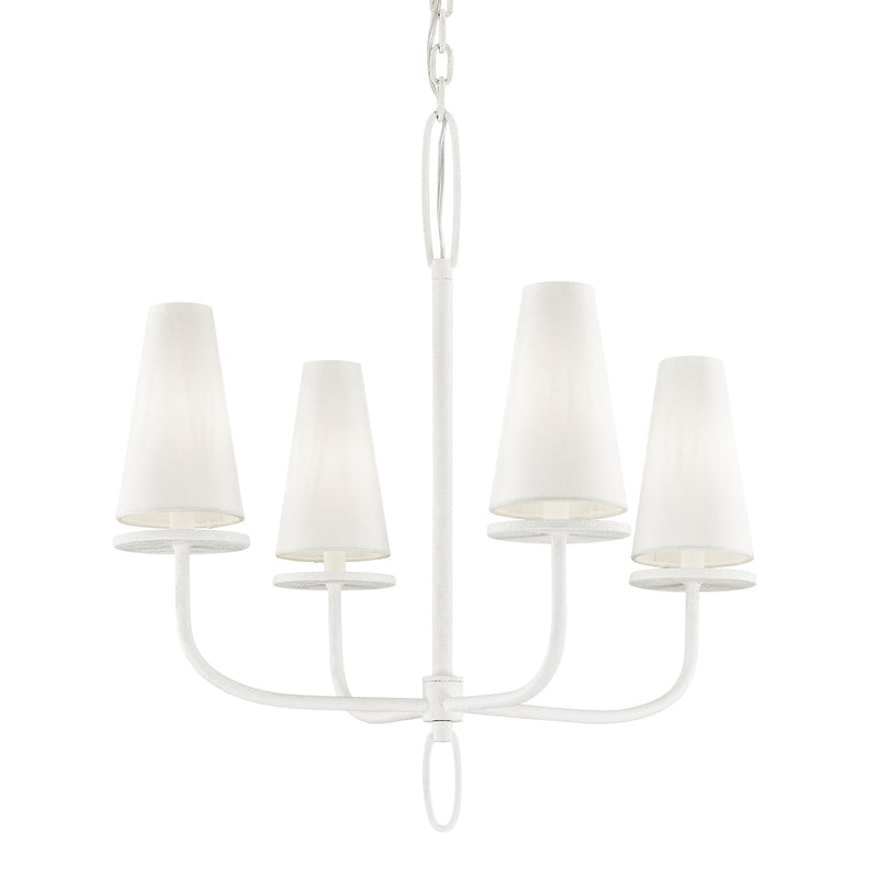 Troy Lighting - F6285-GSW - Four Light Chandelier - Marcel - Gesso White