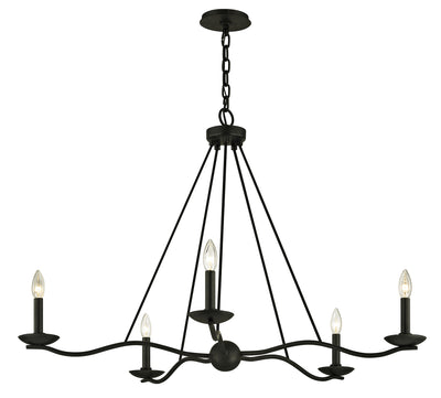 Troy Lighting - F6305-FOR - Five Light Chandelier - Sawyer - Forged Iron