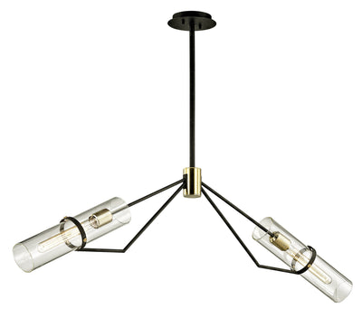 Troy Lighting - F6319 - Two Light Linear Pendant - Raef - Textured Bronze Brushed Brass