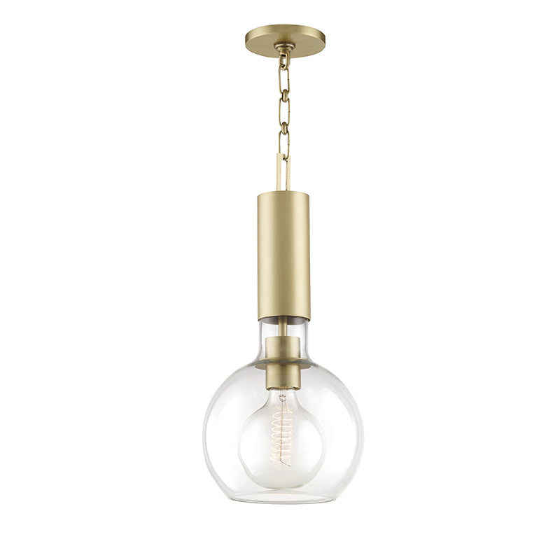 Hudson Valley - 1409-AGB - One Light Pendant - Raleigh - Aged Brass