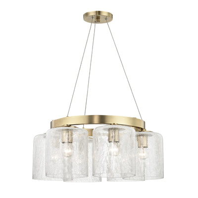Hudson Valley - 3224-AGB - Six Light Chandelier - Charles - Aged Brass