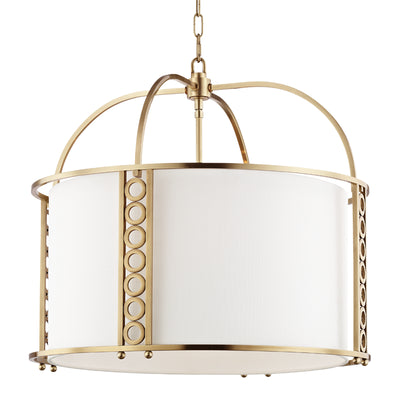 Hudson Valley - 6724-AGB - Eight Light Pendant - Infinity - Aged Brass
