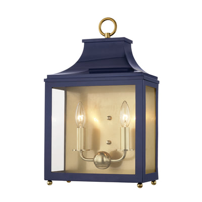 Mitzi - H259102-AGB/NVY - Two Light Wall Sconce - Leigh - Aged Brass/Navy