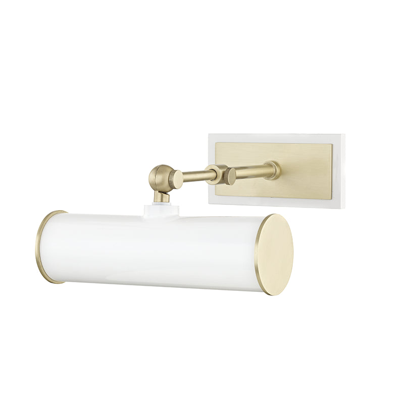 Mitzi - HL263201-AGB/WH - One Light Picture Light With Plug - Holly - Aged Brass/Soft Off White