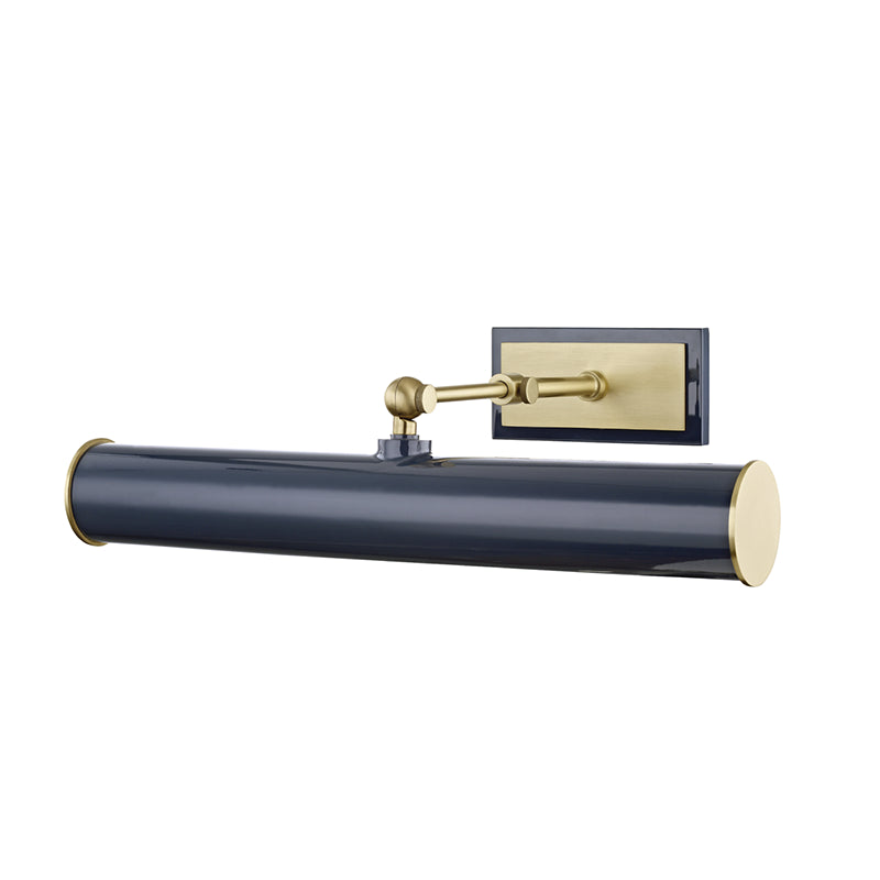 Mitzi - HL263202-AGB/NVY - Two Light Picture Light With Plug - Holly - Aged Brass/Navy