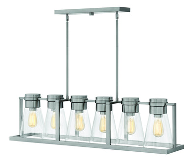Hinkley - 63306BN-CL - LED Linear Chandelier - Refinery - Brushed Nickel with Clear glass