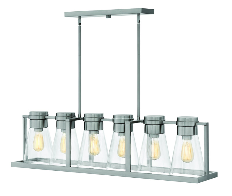 Hinkley - 63306BN-CL - LED Linear Chandelier - Refinery - Brushed Nickel with Clear glass