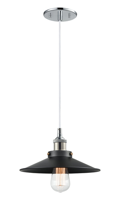 Matteo Lighting - C46111CHBK - One Light Pendant - Bulstrode'S Workshop - Chrome