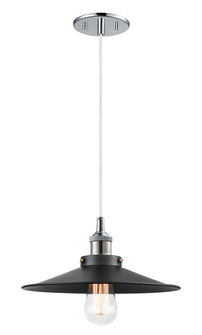 Matteo Lighting - C46112CHBK - One Light Pendant - Bulstrode'S Workshop - Chrome