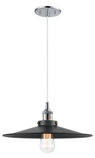 Matteo Lighting - C46113CHBK - One Light Pendant - Bulstrode'S Workshop - Chrome