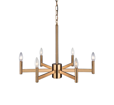 Matteo Lighting - C52606AG - Six Light Chandelier - Euryale - Aged Gold Brass