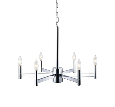 Matteo Lighting - C52606CH - Six Light Chandelier - Euryale - Chrome
