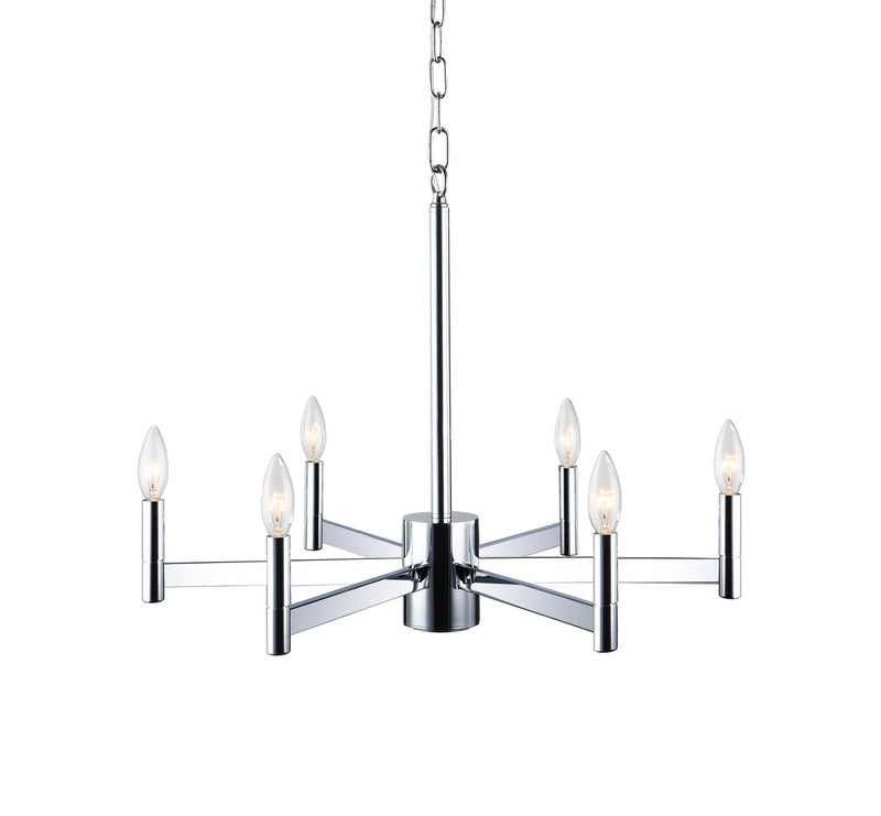 Matteo Lighting - C52606CH - Six Light Chandelier - Euryale - Chrome