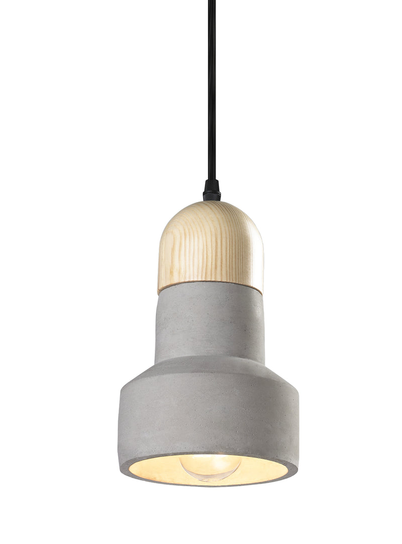Matteo Lighting - C53205CR - One Light Pendant - Industrial - Concrete & Pine