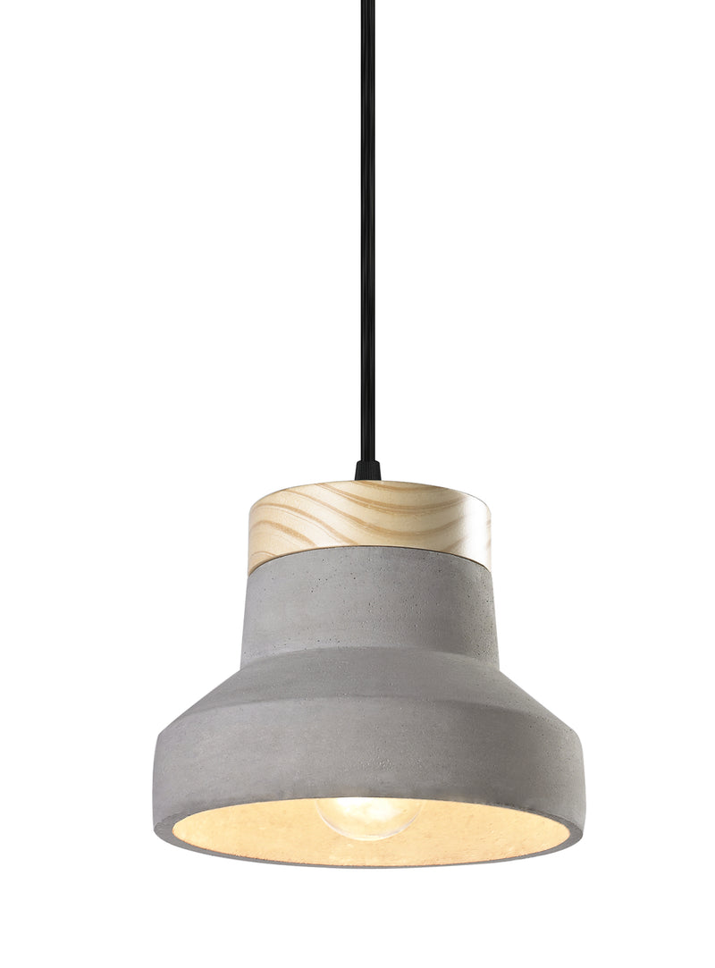 Matteo Lighting - C53206CR - One Light Pendant - Industrial - Concrete & Pine