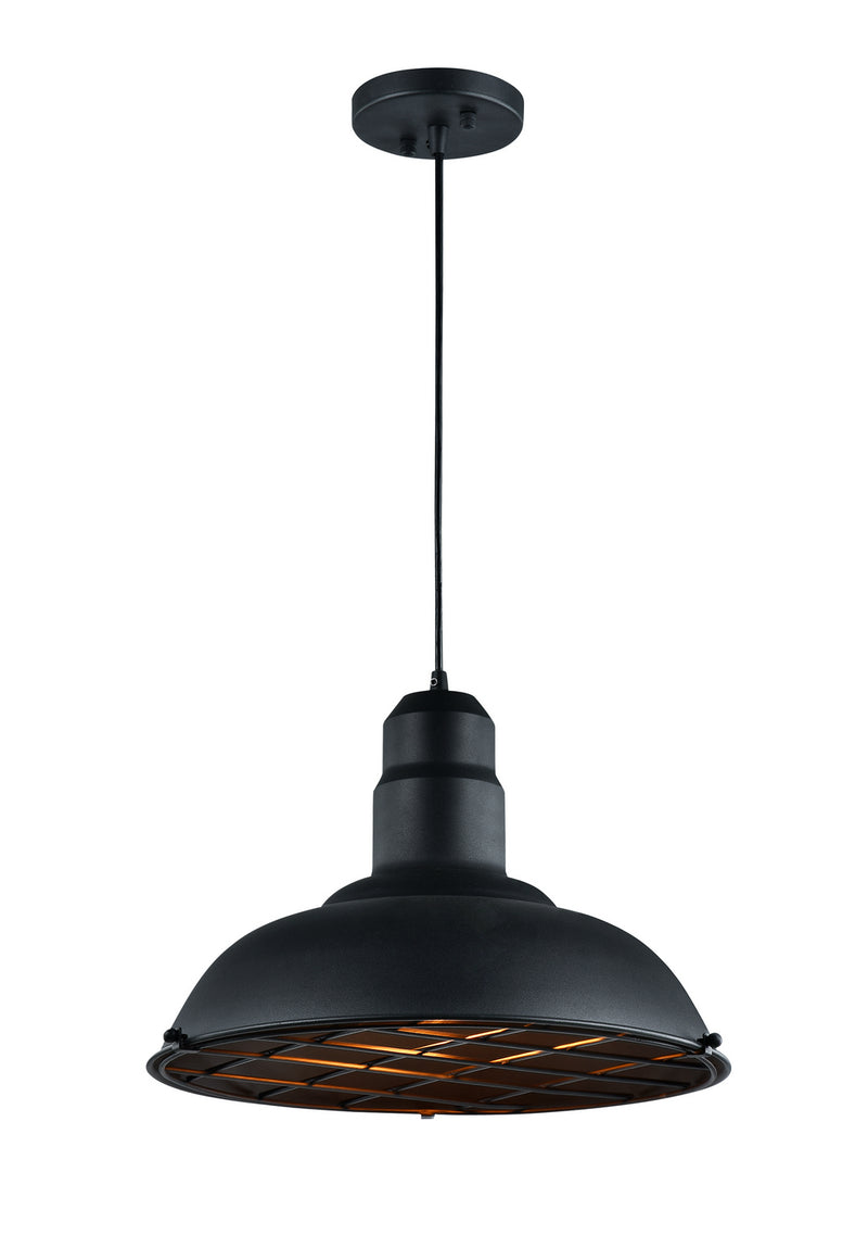 Matteo Lighting - C54111MB - One Light Pendant - Clarkson - Matte Black