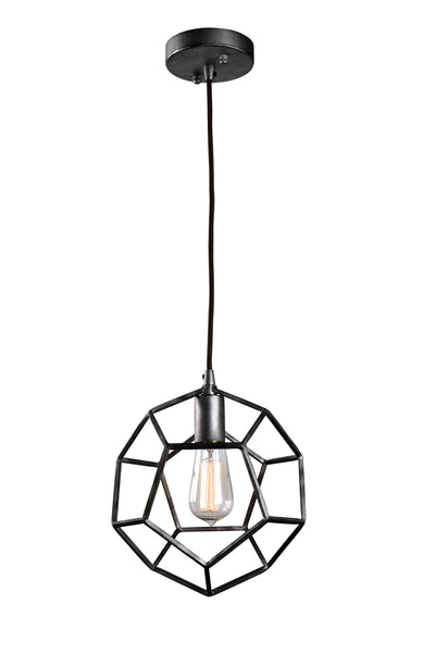 Matteo Lighting - C54601RB - One Light Pendant - Geometry Series - Rusty Black