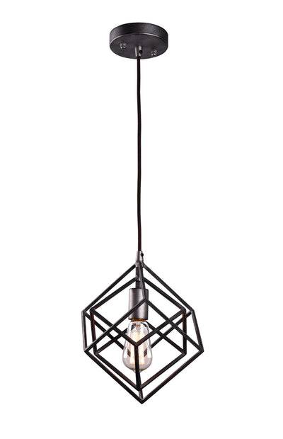 Matteo Lighting - C54621RB - One Light Pendant - Geometry Series - Rusty Black