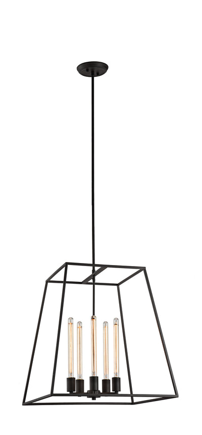 Matteo Lighting - C57005RB - Five Light Pendant - Candor - Rusty Black