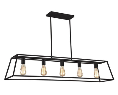 Matteo Lighting - C57015RB - Five Light Pendant - Candor - Rusty Black