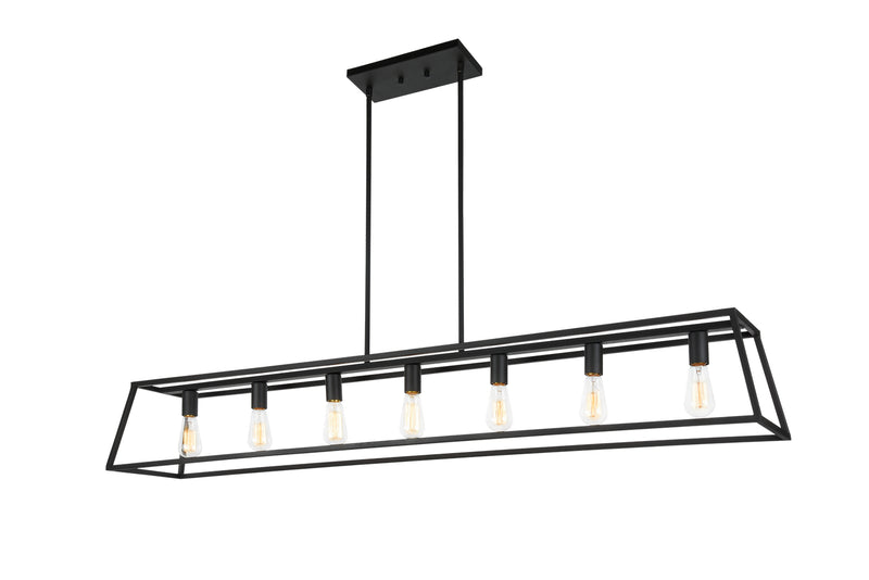 Matteo Lighting - C57017RB - Seven Light Pendant - Candor - Rusty Black