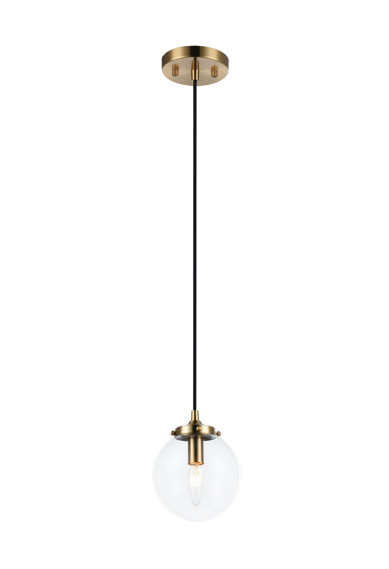 Matteo Lighting - C63001AGCL - One Light Pendant - The Bougie - Aged Gold Brass