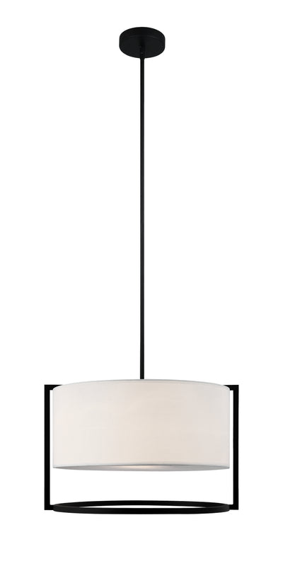 Matteo Lighting - C67603DGWH - Three Light Pendant - Nagashi - Dark Grey