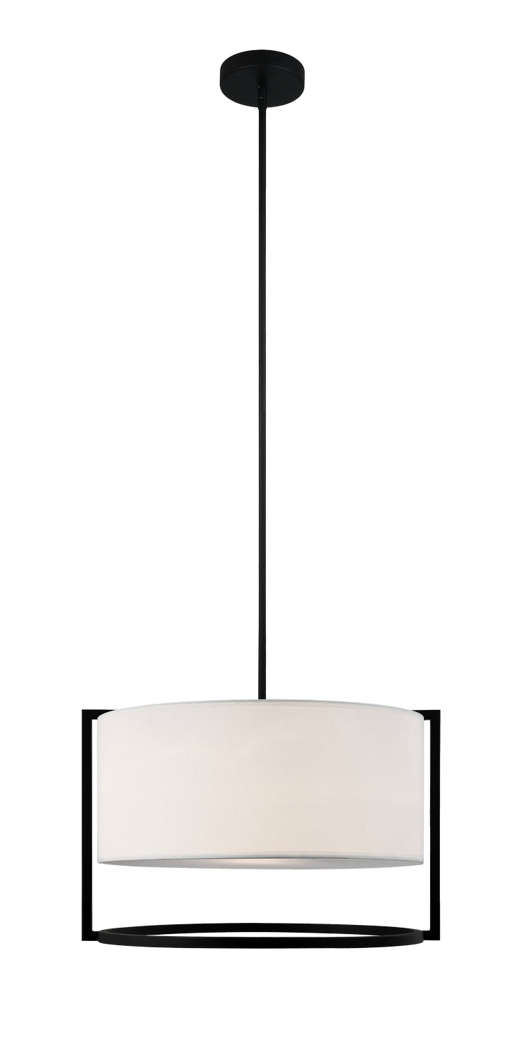 Matteo Lighting - C67603DGWH - Three Light Pendant - Nagashi - Dark Grey