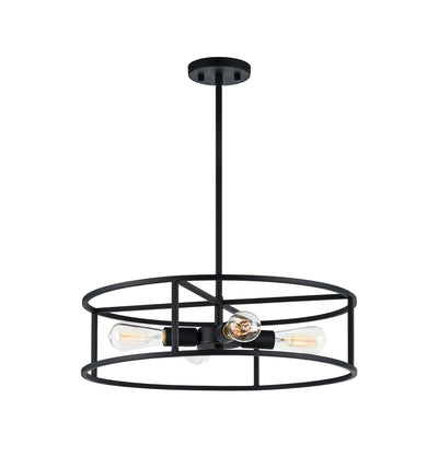 Matteo Lighting - C71604RB - Four Light Pendant - Candid - Rusty Black