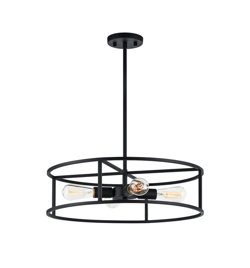 Matteo Lighting - C71604RB - Four Light Pendant - Candid - Rusty Black