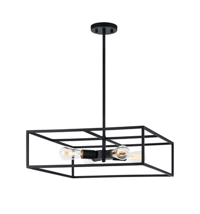 Matteo Lighting - C71644RB - Four Light Pendant - Candid - Rusty Black
