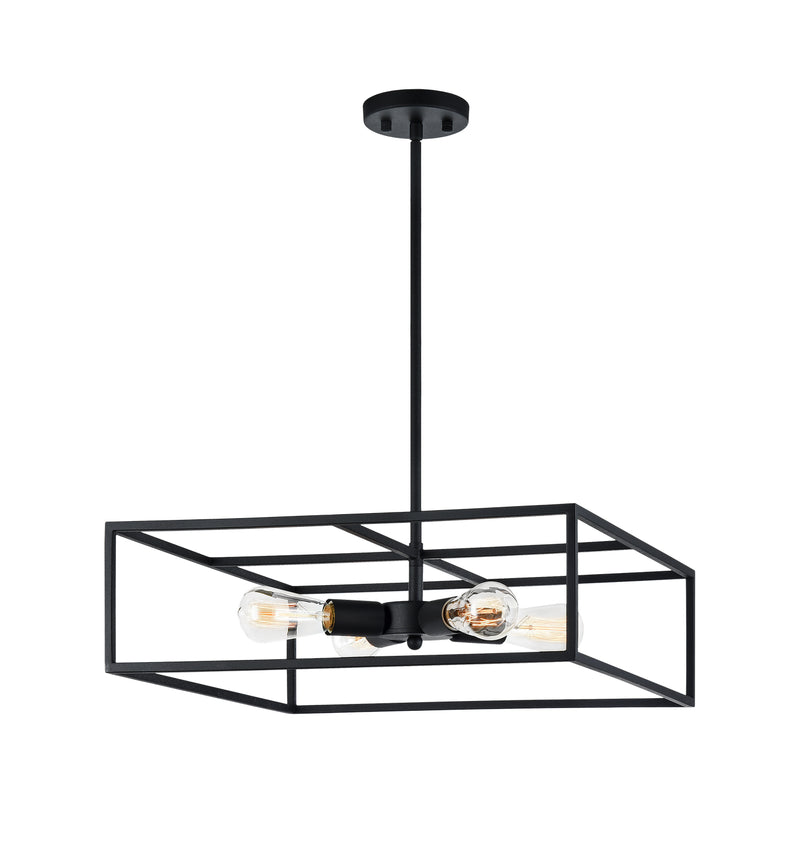 Matteo Lighting - C71644RB - Four Light Pendant - Candid - Rusty Black