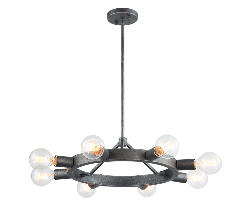Matteo Lighting - C73308SB - Eight Light Chandelier - Marquis - Silver Black