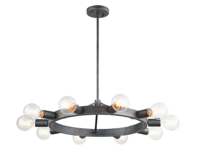 Matteo Lighting - C73310SB - Ten Light Chandelier - Marquis - Silver Black