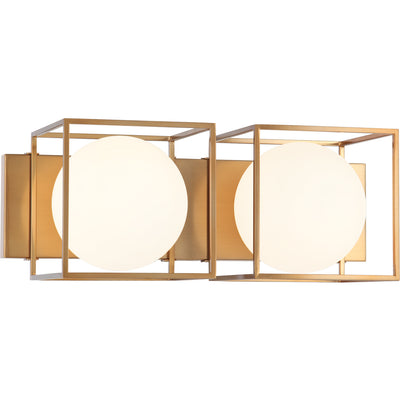 Matteo Lighting - S03802AG - Two Light Wall Sconce - Squircle - Aged Gold Brass