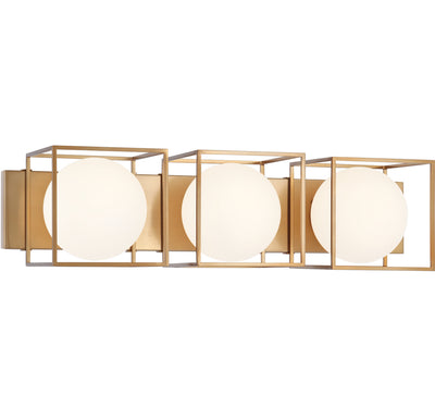 Matteo Lighting - S03803AG - Three Light Wall Sconce - Squircle - Aged Gold Brass