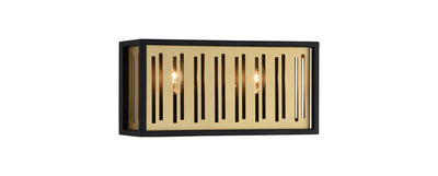 Matteo Lighting - W67702MB - Two Light Wall Sconce - Goldenguild - Matte Black & Brushed Gold