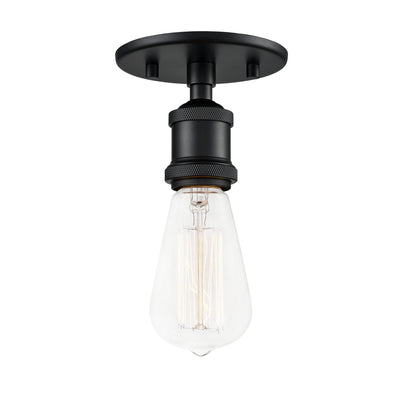 Matteo Lighting - X46100BK - One Light Flush Mount - Bulstrode'S Workshop - Black
