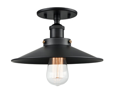 Matteo Lighting - X46111BKBK - One Light Flush Mount - Bulstrode'S Workshop - Black