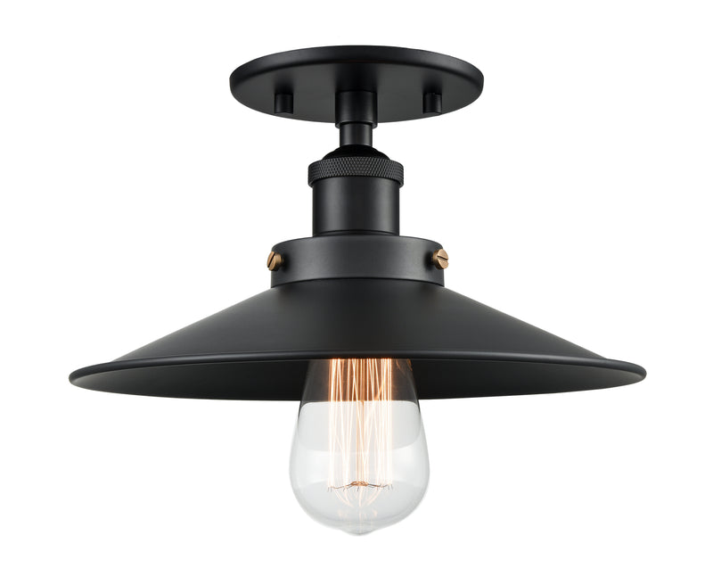 Matteo Lighting - X46111BKBK - One Light Flush Mount - Bulstrode&