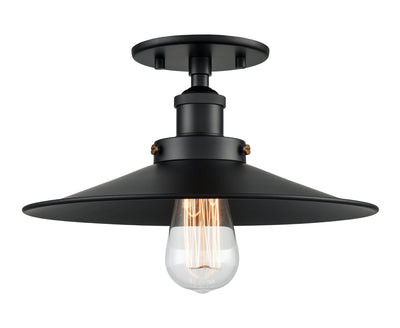 Matteo Lighting - X46112BKBK - One Light Flush Mount - Bulstrode'S Workshop - Black