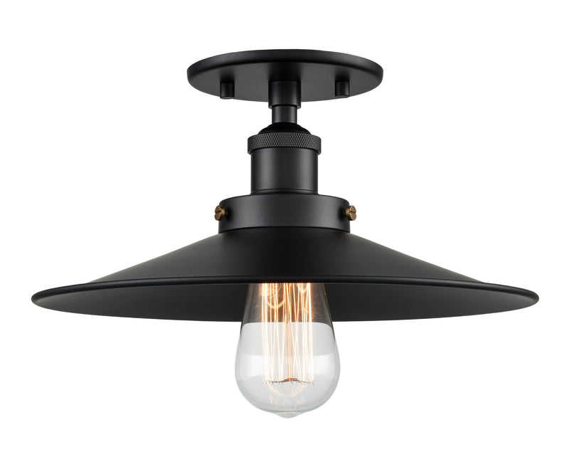 Matteo Lighting - X46112BKBK - One Light Flush Mount - Bulstrode&