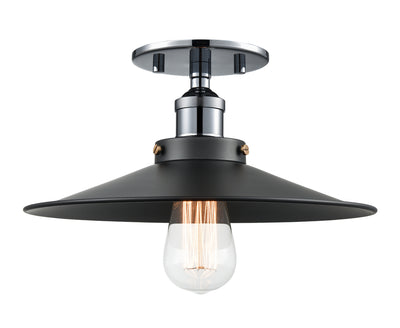 Matteo Lighting - X46112CHBK - One Light Flush Mount - Bulstrode'S Workshop - Chrome