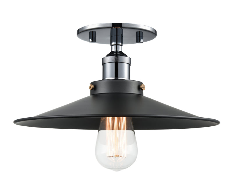 Matteo Lighting - X46112CHBK - One Light Flush Mount - Bulstrode&