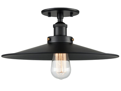 Matteo Lighting - X46113BKBK - One Light Flush Mount - Bulstrode'S Workshop - Black